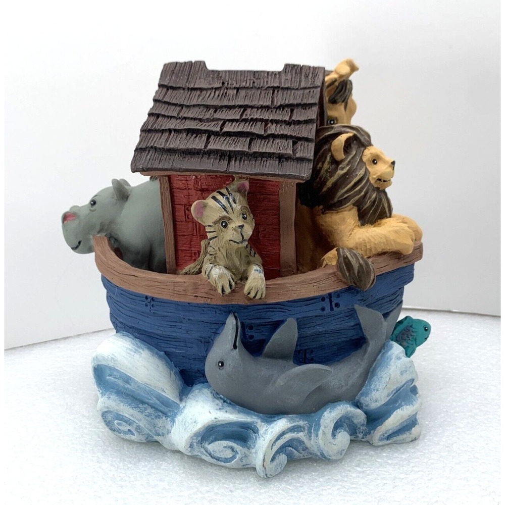 Vintage 1993 Figi‎ Graphics Noah's Ark Animals 7" Coin Piggy Bank, BK-220